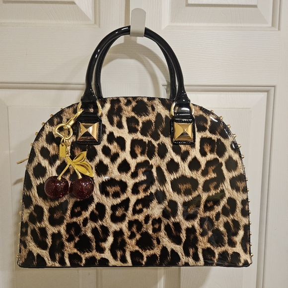 None Handbags - Large Leopard Print Satchel